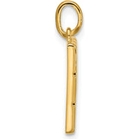 14K Yellow Gold Brown Enameled Chocolate Bar Charm with Missing Bite by Oro Pregiato