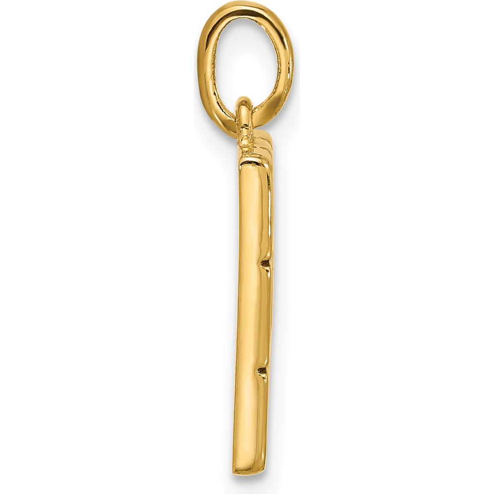 14K Yellow Gold Brown Enameled Chocolate Bar Charm with Missing Bite by Oro Pregiato