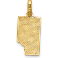 14K Yellow Gold Brown Enameled Chocolate Bar Charm with Missing Bite by Oro Pregiato