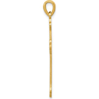 14K Yellow Gold Budded Cross Pendant - 41mm Length, 23mm Width by Oro Pregiato