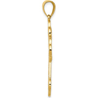 14K Yellow Gold Budded Greek Key Cross Pendant - Timeless Faith Design by Oro Pregiato