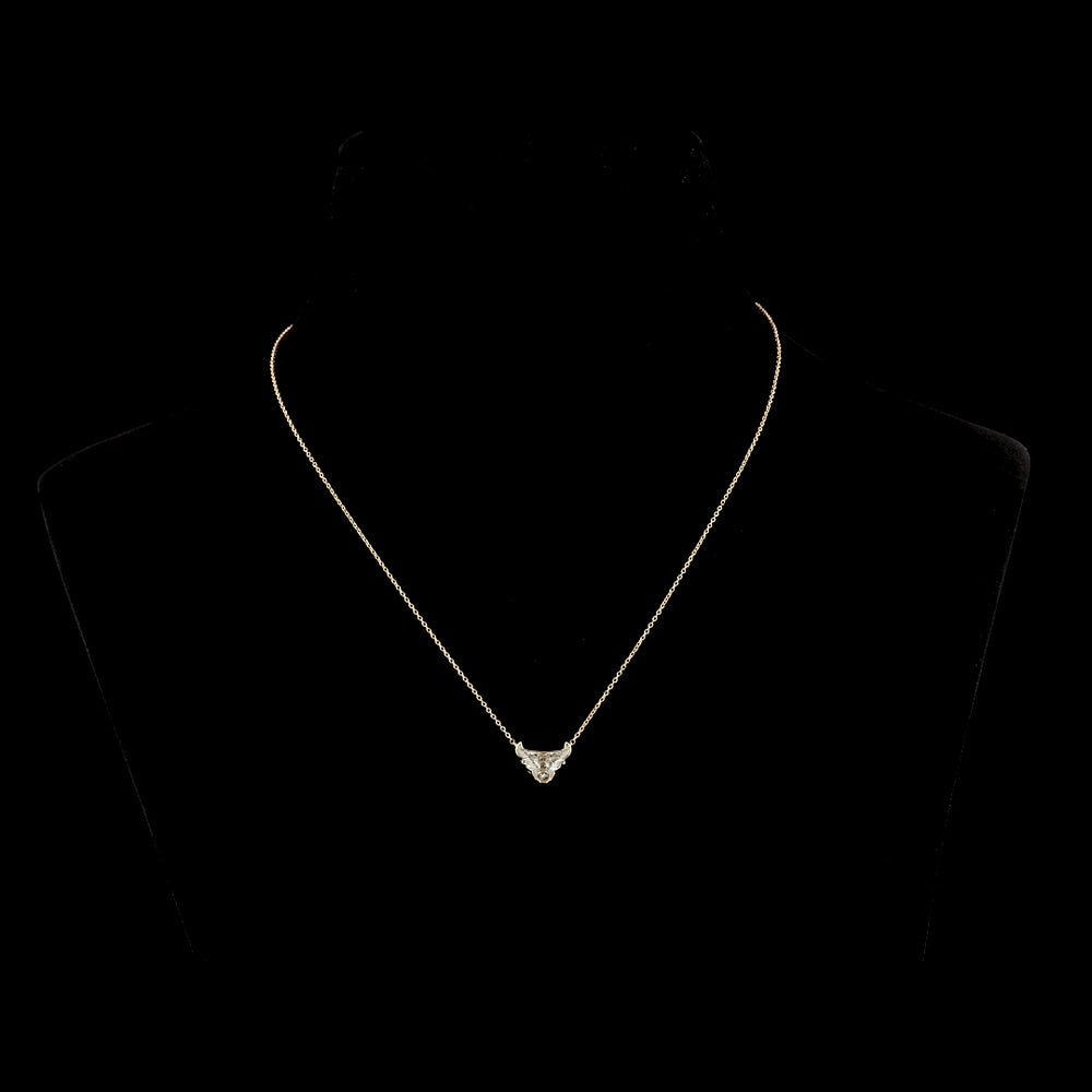 14K Yellow Gold Bull Shape Pendant with 1.62 Carat Bezel-Set Lab Diamond in E-F VVS2 Quality - Covaloro Fine Jewelry