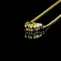 14K Yellow Gold Butterfly Pendant with 1.18 Carat Fancy Intense Yellow Lab Diamond in Bezel Setting - IGI Certified - Covaloro Fine Jewelry