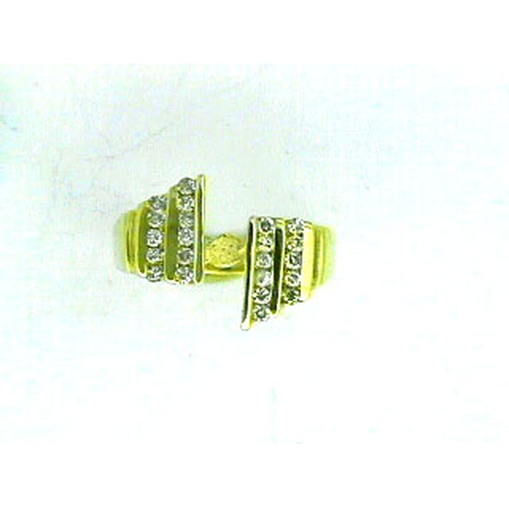 14K Yellow Gold Bypass Semi-Mount Ring with Channel-Set Round Diamonds - 0.41 Carat Total Diamond Weight - Royal Jewelry