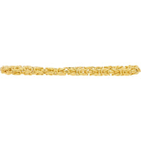 14K Yellow Gold Byzantine Bracelet - 9.60 Gram 3mm Width, 7.5" Length