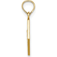 14K Yellow Gold Caduceus Medical Charm with Textured Back by Oro Pregiato
