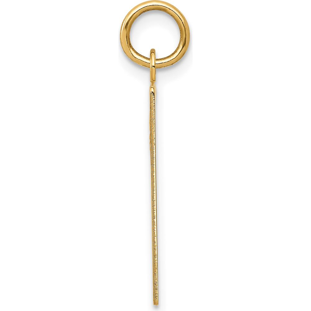 14K Yellow Gold Calendar Pendant - Engravable Charm 26mm Length by Oro Pregiato