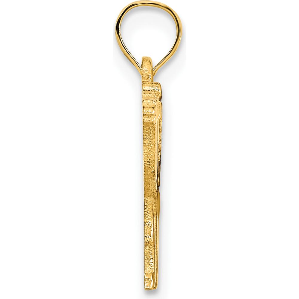 14K Yellow Gold Camel with Fancy Saddle Pendant Charm - 17.5mm Wide by Oro Pregiato