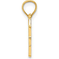 14K Yellow Gold Cape May Charm - Textured Victorian Design with Polished Finish by Oro Pregiato