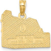 14K Yellow Gold Cape May Charm - Textured Victorian Design with Polished Finish by Oro Pregiato