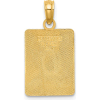 14K Yellow Gold Cape May Exit 0 Charm with Green Enamel Detail by Oro Pregiato