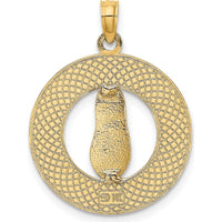 14K Yellow Gold Cape May Flip-Flop Charm Pendant - 24.3mm Length by Oro Pregiato