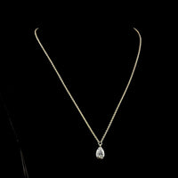14K Yellow Gold Cascade Layered Pendant with Oval, Heart, and Pear Shaped Lab Diamonds - 6.15 Carat Total Diamond Weight - Covaloro Fine Jewelry