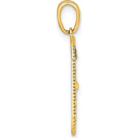 14K Yellow Gold Celestial Sun Moon and Stars Pendant with Blue Enamel by Oro Pregiato