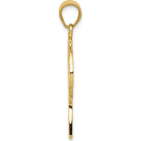 14K Yellow Gold Celtic Cross Pendant - Textured Design by Oro Pregiato