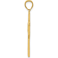 14K Yellow Gold Celtic Cross Pendant with Polished Finish - 34mm Length by Oro Pregiato