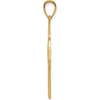 14K Yellow Gold Celtic Cross with Eternity Circle Pendant - Solid and Elegant Design by Oro Pregiato