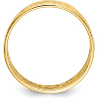 14K Yellow Gold Celtic Knot Band Ring - 6mm Polished Finish by Oro Pregiato