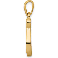 14K Yellow Gold Chai Pendant Necklace - Polished Finish - 27mm Length by Oro Pregiato