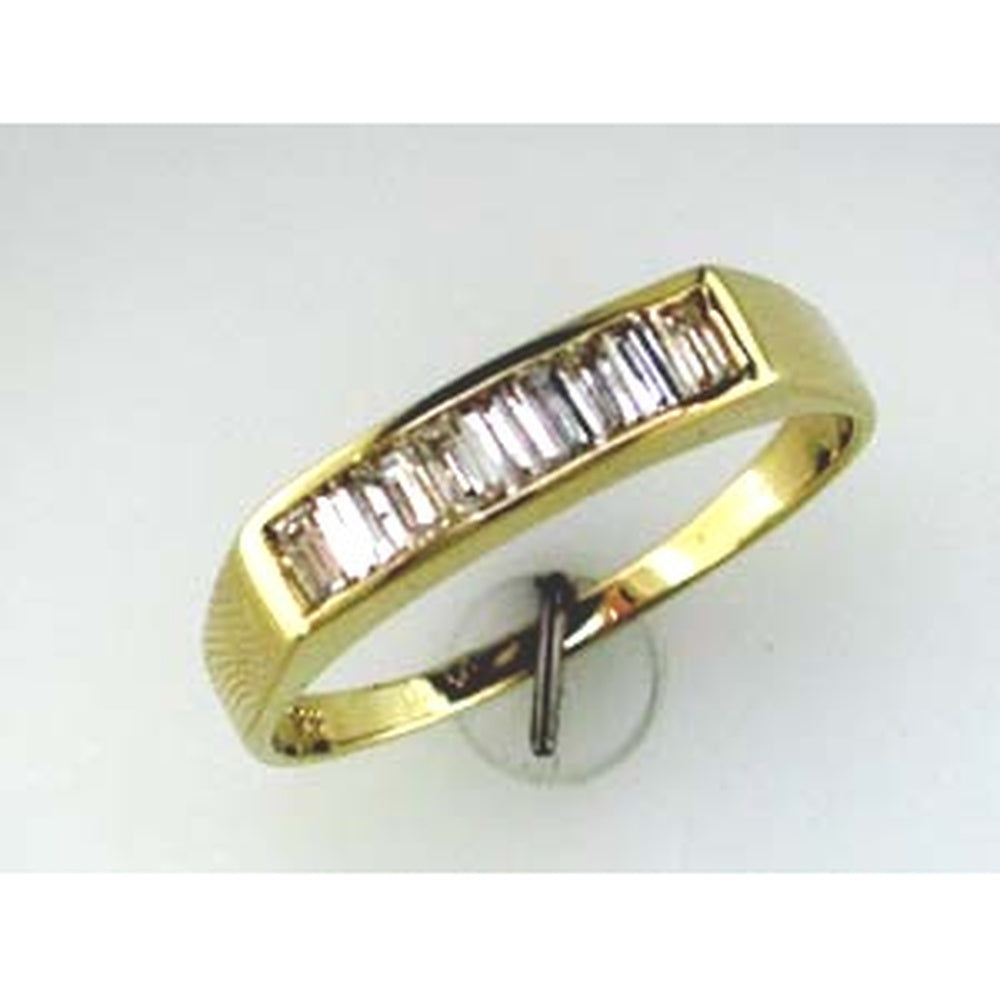 14K Yellow Gold Channel-Set Baguette Diamond Band - 0.70 Carat Total Diamond Weight - Royal Jewelry