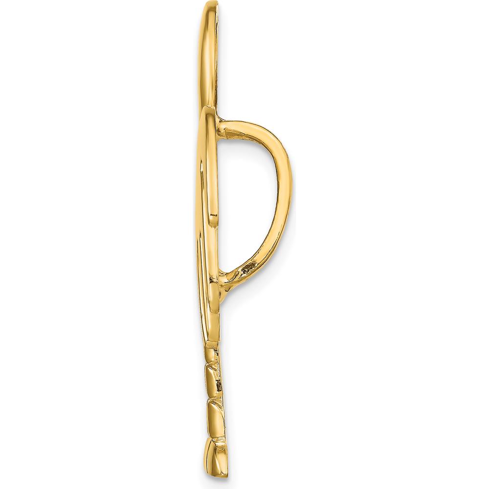 14K Yellow Gold Charleston Palmetto with Moon Omega Slide Pendant - Polished Finish by 0