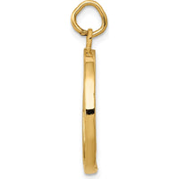 14K Yellow Gold Chicago Skyline Charm Pendant - Polished Finish, 24.5mm Length