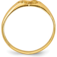 14K Yellow Gold Children's Heart Ring - Baby & Children's Band by 0