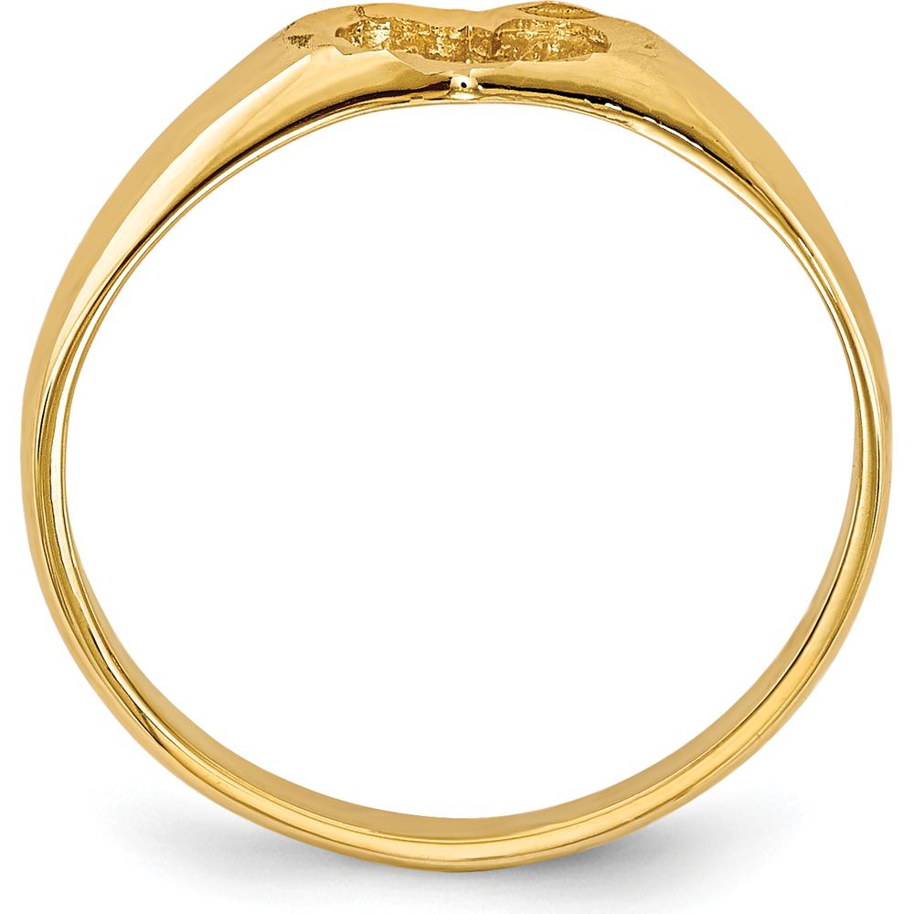14K Yellow Gold Children's Heart Ring - Baby & Children's Band by 0