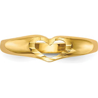 14K Yellow Gold Children's Heart Ring - Baby & Children's Band by 0