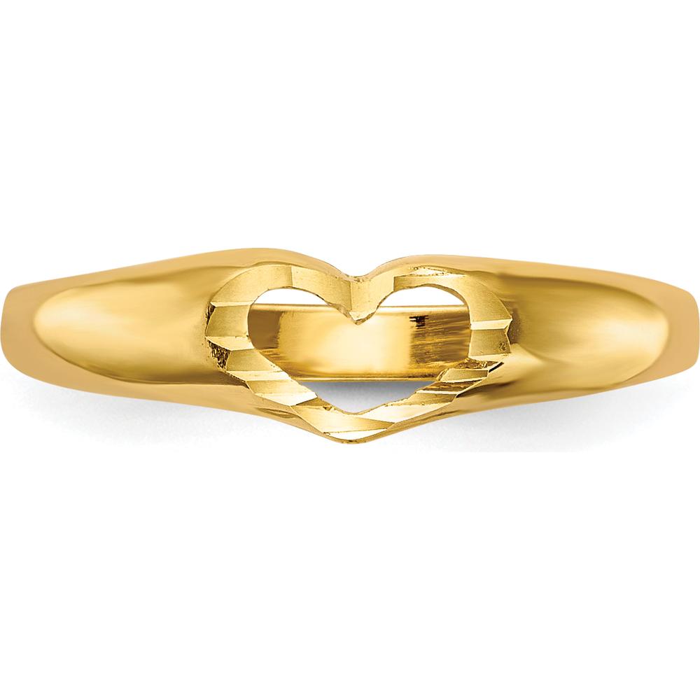 14K Yellow Gold Children's Heart Ring - Baby & Children's Band by 0