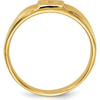 14K Yellow Gold Child's Diamond Ring Mounting - 4.5mmx4.5mm Closed Back by 0