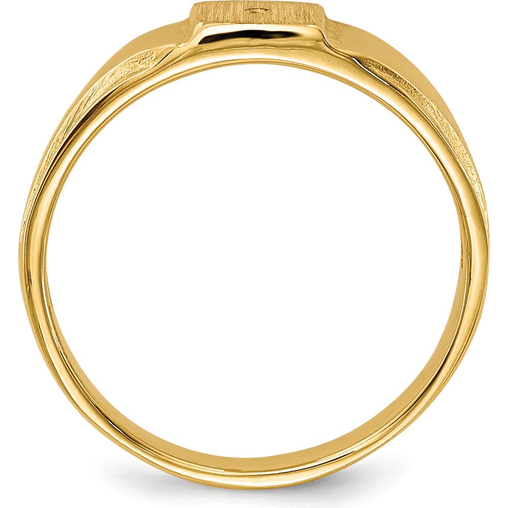 14K Yellow Gold Child's Diamond Ring Mounting - 4.5mmx4.5mm Closed Back by 0