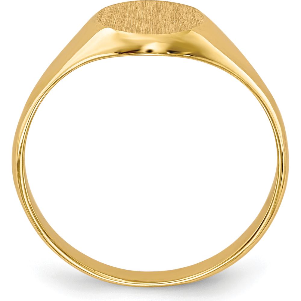 14K Yellow Gold Child's Engravable Signet Ring - Personalized Keepsake by 0