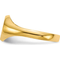14K Yellow Gold Child's Engravable Signet Ring - Personalized Keepsake by 0