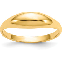 14K Yellow Gold Child's Polished Dome Ring - Perfect for Special Occasions and Milestones by 0