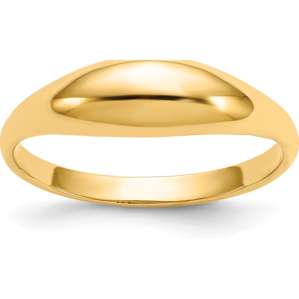 14K Yellow Gold Child's Polished Dome Ring - Perfect for Special Occasions and Milestones by 0