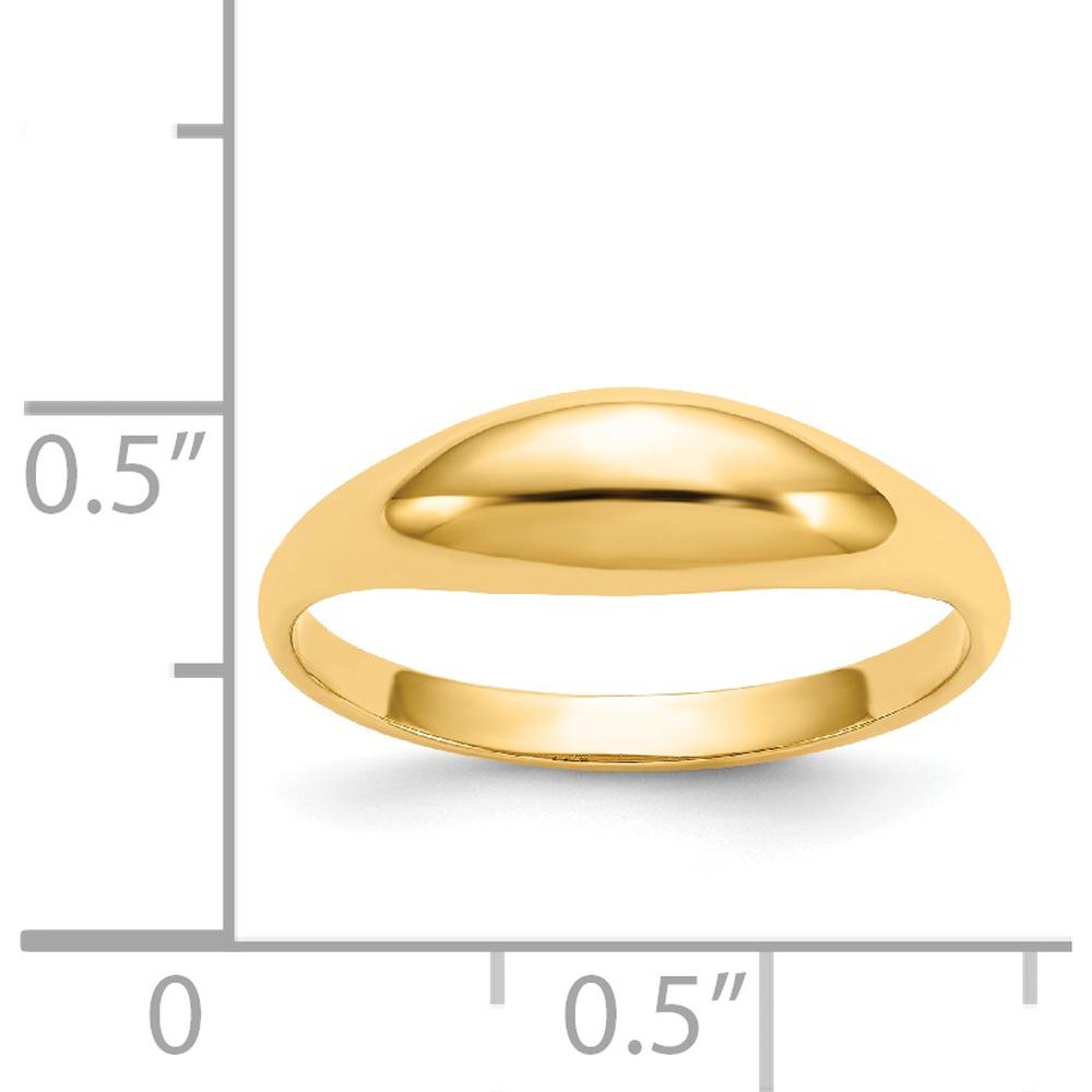 14K Yellow Gold Child's Polished Dome Ring - Perfect for Special Occasions and Milestones by 0