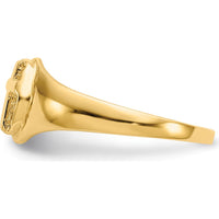 14K Yellow Gold Child's Polished Open Cross Ring - Tapered Band Design by 0