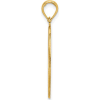 14K Yellow Gold Chinese Love Symbol in Engraved Oval Frame Pendant - 22.8mm Length by Oro Pregiato