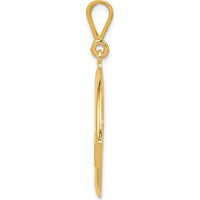 14K Yellow Gold Claddagh Pendant - Symbol of Love and Loyalty by Oro Pregiato