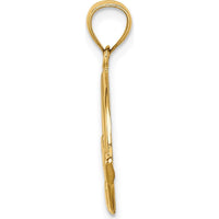 14K Yellow Gold Claddagh Pendant - Symbol of Love, Loyalty, and Friendship by Oro Pregiato