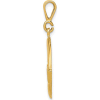 14K Yellow Gold Claddagh Pendant - Symbol of Love, Loyalty, and Friendship by Oro Pregiato