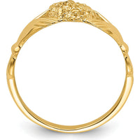 14K Yellow Gold Claddagh Ring Mounting - Customizable Design for Engagement or Personalized Jewelry by Oro Pregiato