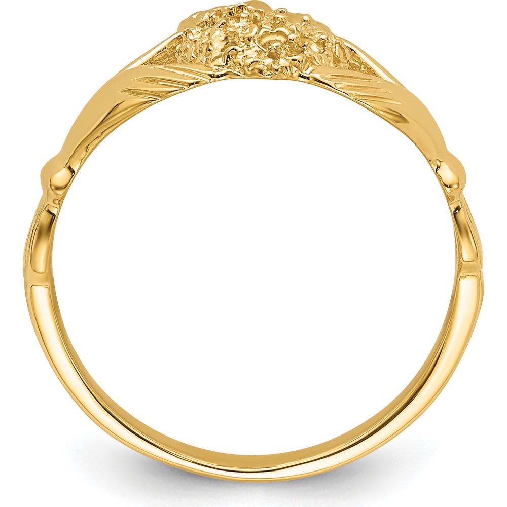 14K Yellow Gold Claddagh Ring Mounting - Customizable Design for Engagement or Personalized Jewelry by Oro Pregiato