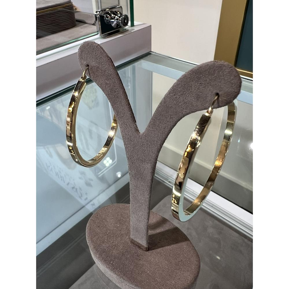 14K Yellow Gold Classic Hoop Earrings - 6.9 Grams Total Weight