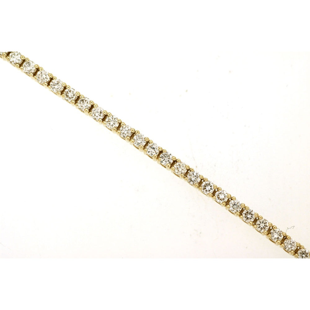 14K Yellow Gold Classic Tennis Bracelet with 4-Prong Set Round Diamonds - 2.00 Carat Total Diamond Weight - Royal Jewelry