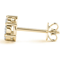 14K Yellow Gold Cluster Lab Diamond Earrings - 0.49 Carats Total Diamond Weight by Robinson's Jewelers