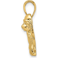 14K Yellow Gold Cocker Spaniel Dog Charm with Textured Finish by Oro Pregiato