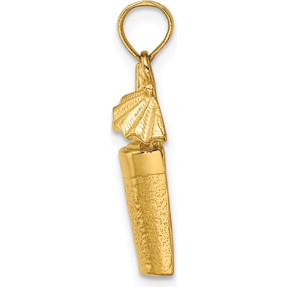 14K Yellow Gold Cocktail Drink with Umbrella Pendant - Playful Tropical Charm by Oro Pregiato