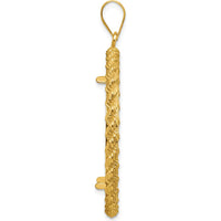 14K Yellow Gold Coin Bezel Pendant with Diamond-Cut Rope Design - Holds 1 oz. American Eagle Coin by Numis Coin Jewelry